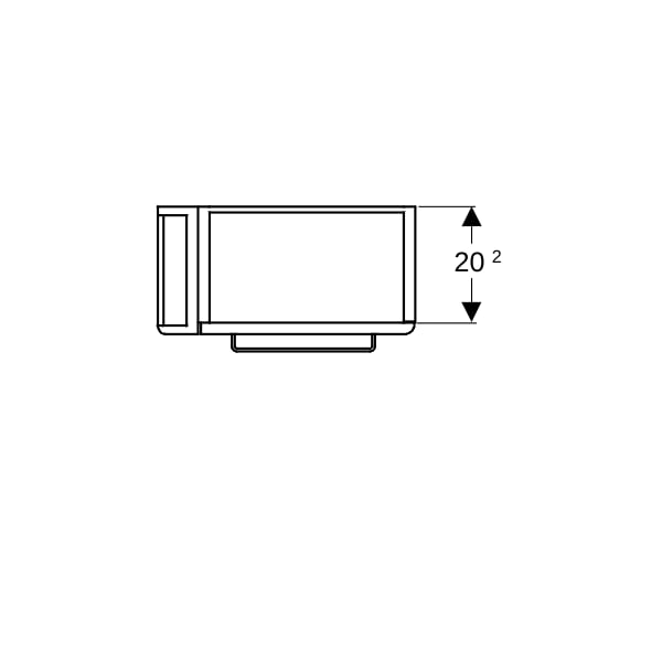 Geberit Renova Compact US 44,8cm für HWB 50cm mit HH li, 44,8x60,4x25,2cm, weiß