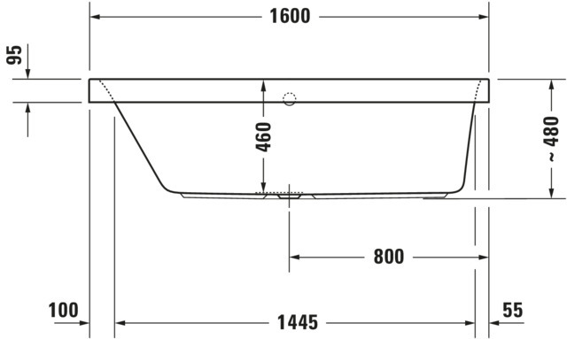 Duravit Whirlwanne Happy D.2 1600x700mm Einbauv. R-Schräge li. Jet-System, weiß