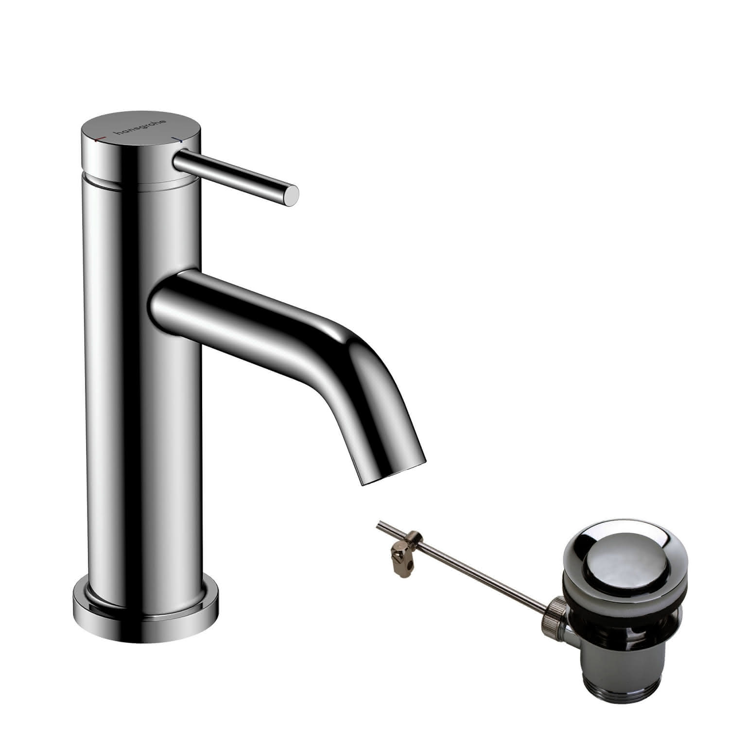 Hansgrohe WTM 80 Tecturis S CoolStart  EcoSmartu.  m. Zugstangen-Ablaufg. chrom