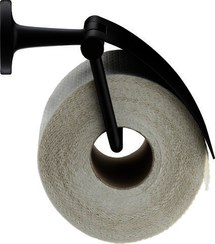 DU Starck T Papierrollenhalter, Schwarz Matt, 125x83x131