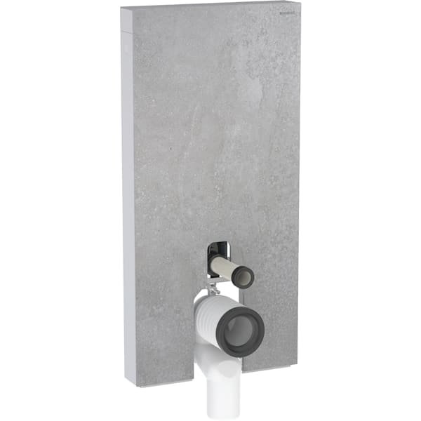Geberit Monolith Plus Sanitärmodul f. SWC 101cm Steinzeug Betonoptik, Aluminium