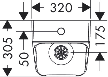 Hansgrohe Urinal EluPura Or.Q 600x300 mm  m.Zul.v.oben Abl.nach hint.o.SPR we