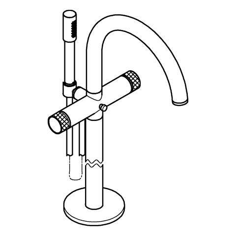 GROHE Wannenbatterie Atrio Private C. 25229 BM Knopfbetätigung cool sunrise gb
