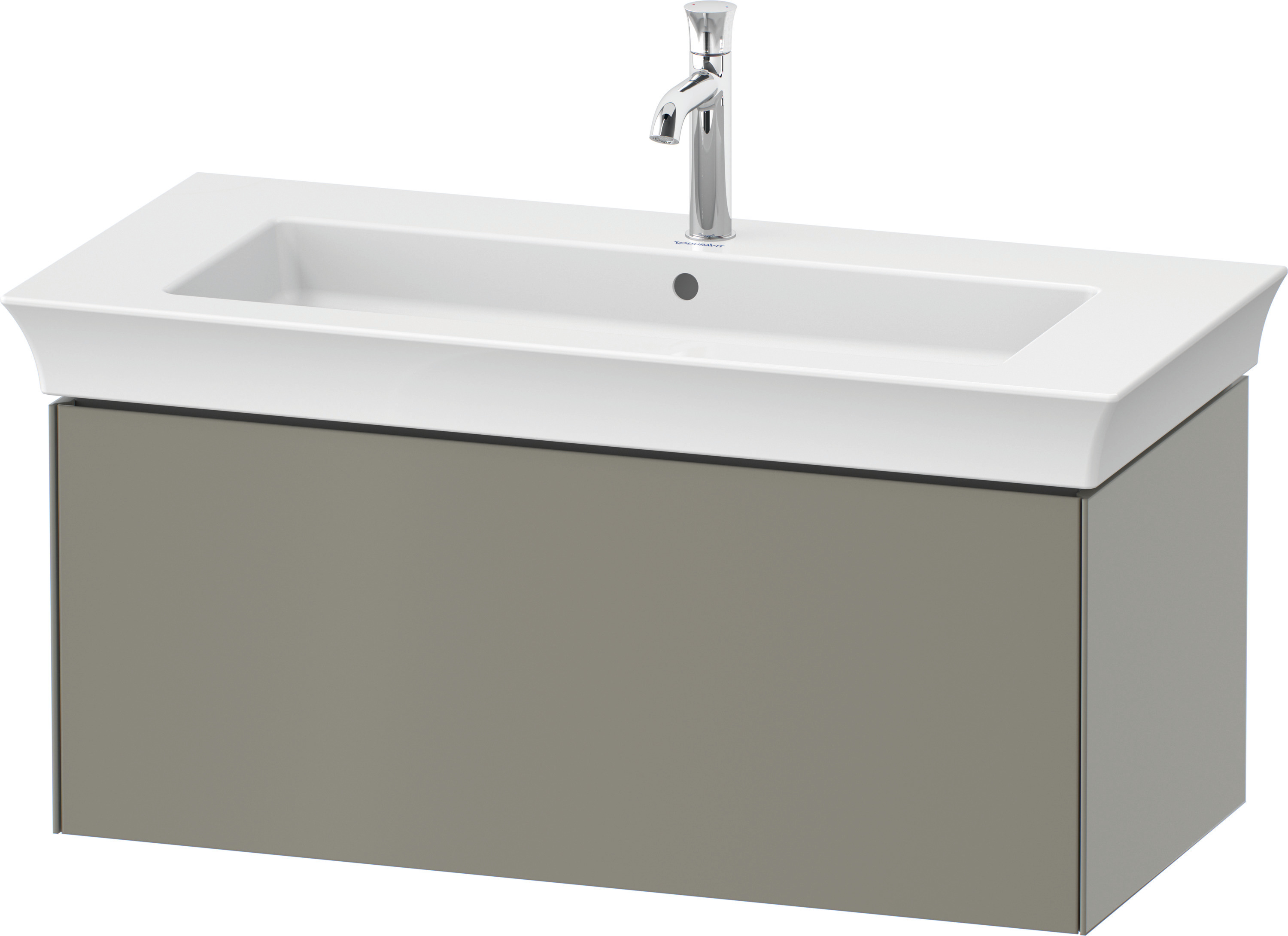 Duravit WTU White Tulip wandh.,1 Auszug 410x984x458mm, Steingrau Seidenmatt