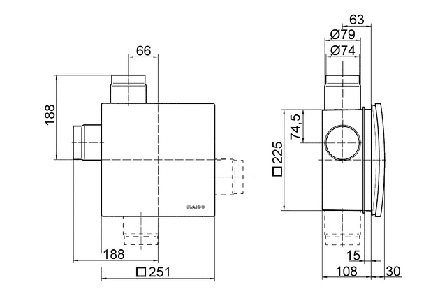 Maico Ventilatoreinsatz ER 60 62 m3/h, Standardausführung