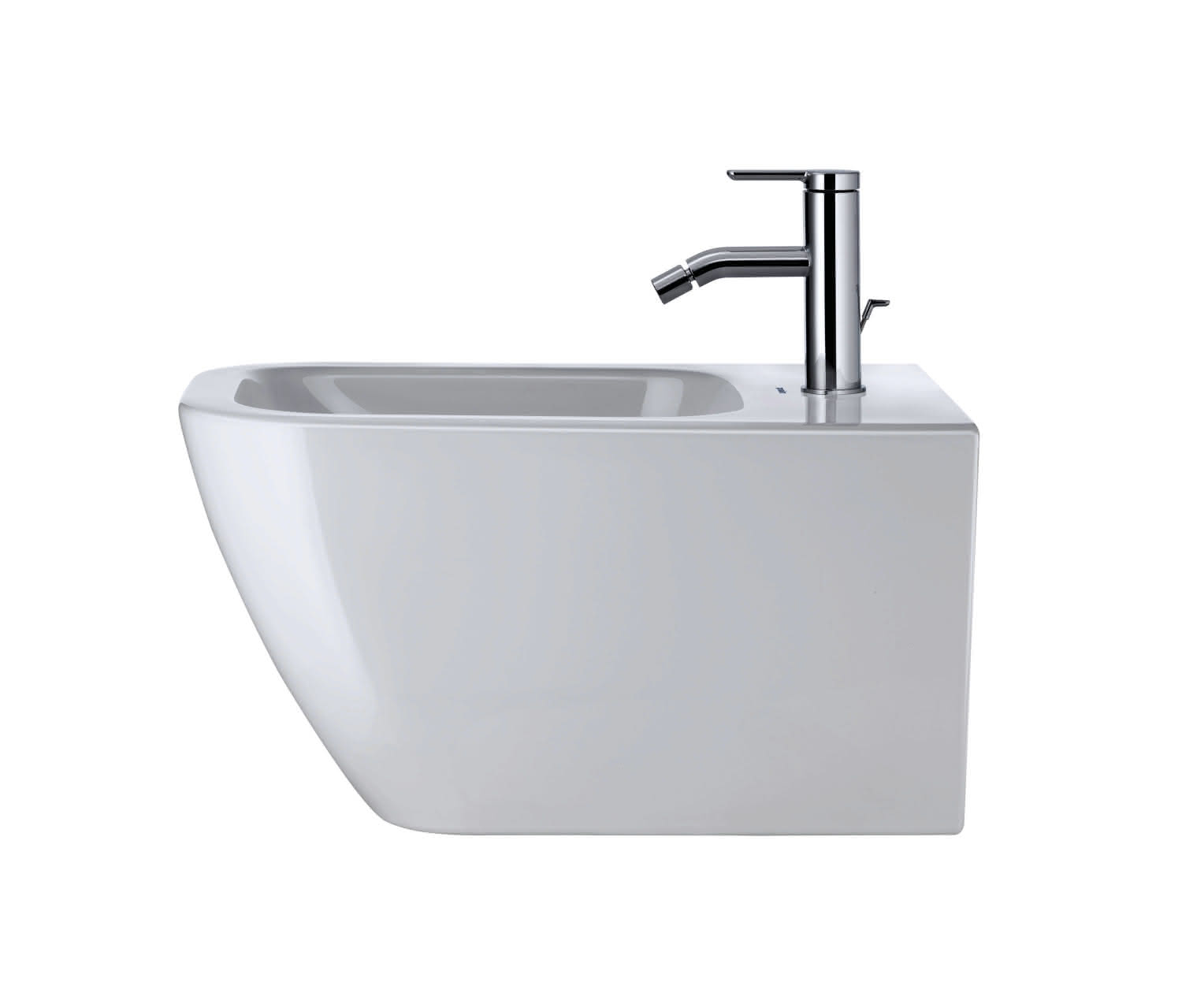 DU Wand-Bidet Happy D.2 540 mm m.ÜL, m.HLB, 1 HL, Durafix, weiß