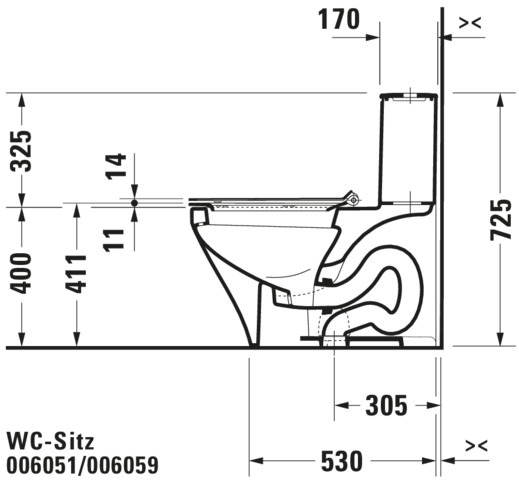 DU WC-Sitz DuraStyle mit SoftClose Scharniere edelstahl, lang, weiß