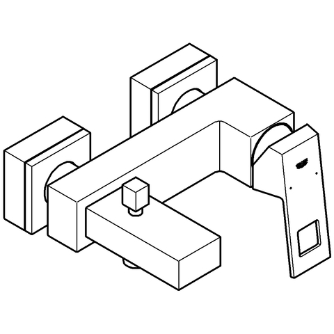 GROHE EH-Wannenbatterie Eurocube 23140 Wandmontage eigensicher chrom