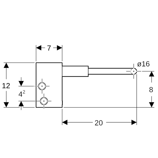 Geberit Anschlussbox Typ T d20-d16-d20