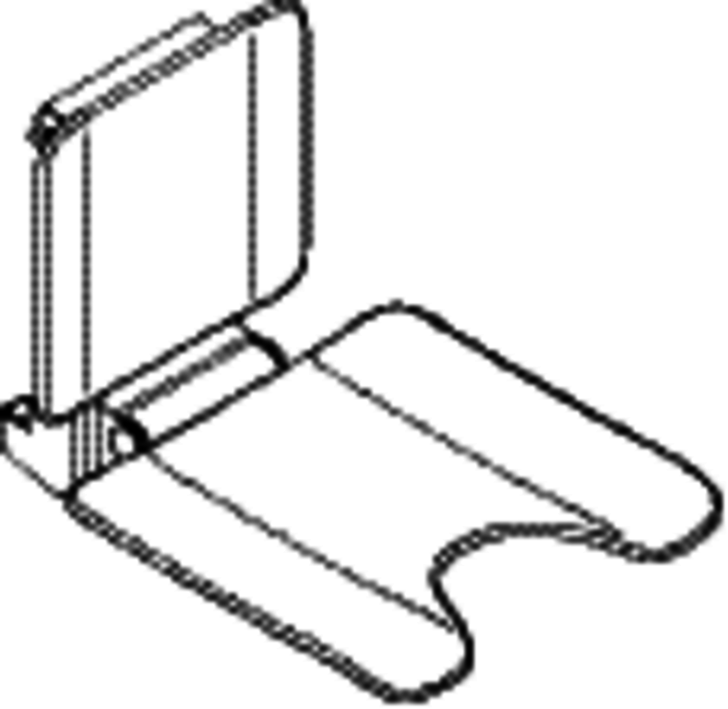 HEWI Einhängesitz mit Schamausschnitt, B:450, H:443, T:637 schw tiefmatt
