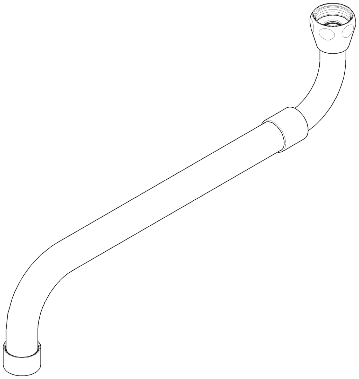 DO Auslauf für Spültisch Wand ET 04282507535 300-480 mm Platin gebürstet