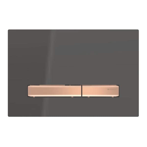 Geberit Sigma50 BetPl., für 2-Mengen-Spülung Square, Metallfarbe rotgold, schwarz Geberit Sigma50 BetPl., für 2-Mengen-Spülung Square, Metallfarbe rotgold, schwarz
