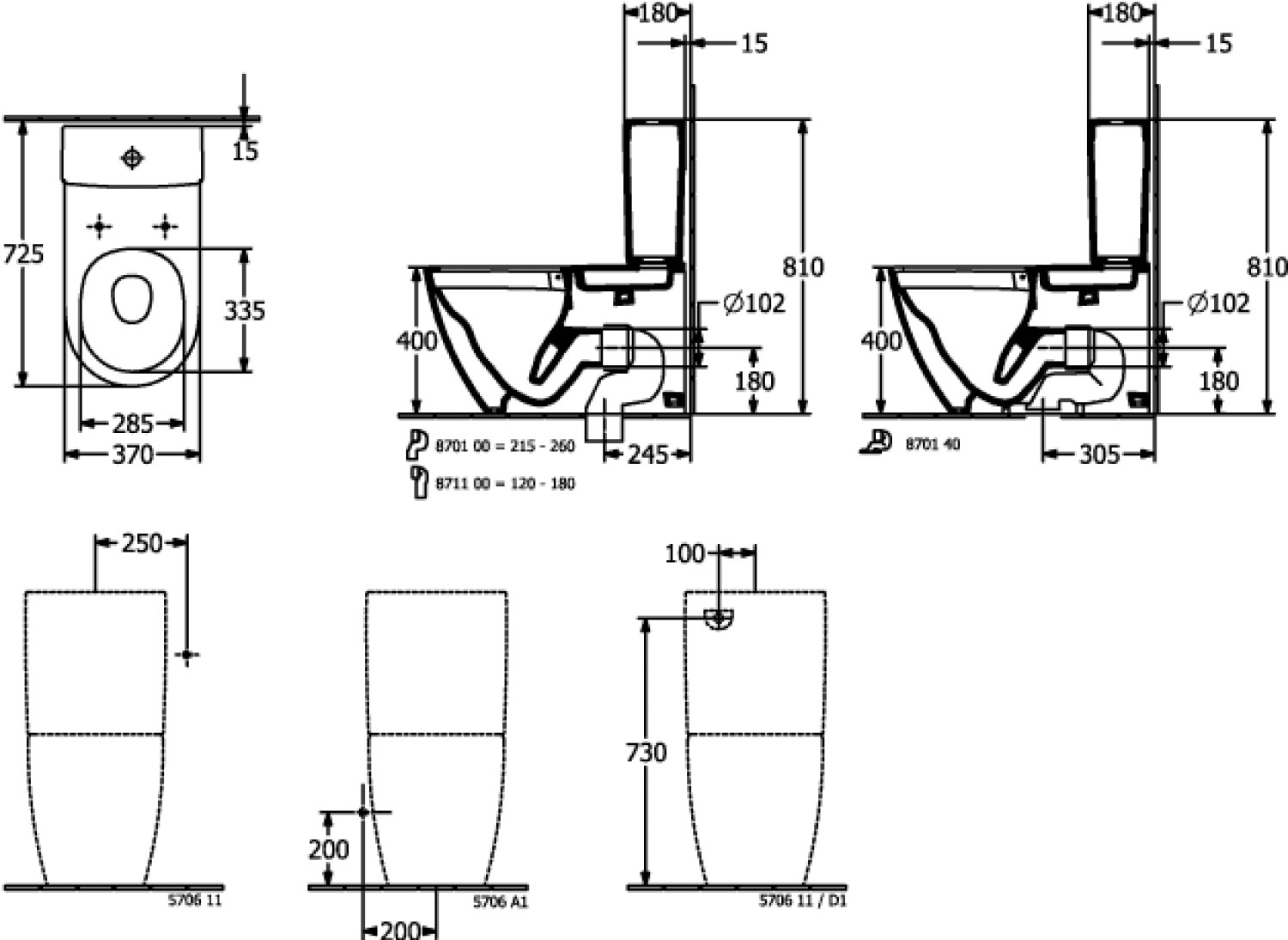 VB T-WCKombi Subway 3.0 370x710x400mm ov bodenst Abg waagr m. TwistFlush we Alpin