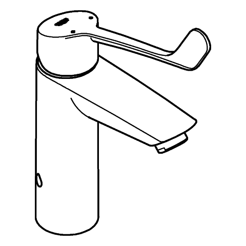 GROHE EH-WT-Batterie Eurosmart 23985_3 M-Size Verbrühschutz langer Hebel chrom