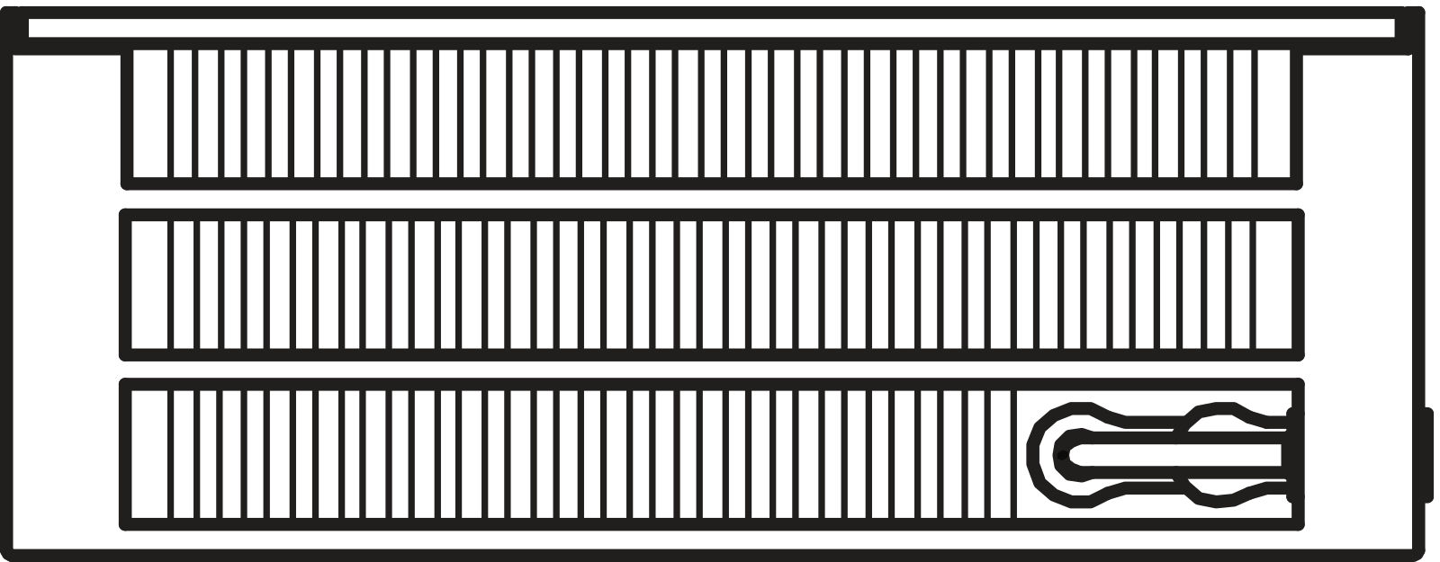 Kermi V-Kon S Typ33 BH280x194x1200mm QN1896, weiß, 6 bar, m. Abd., Vent. re