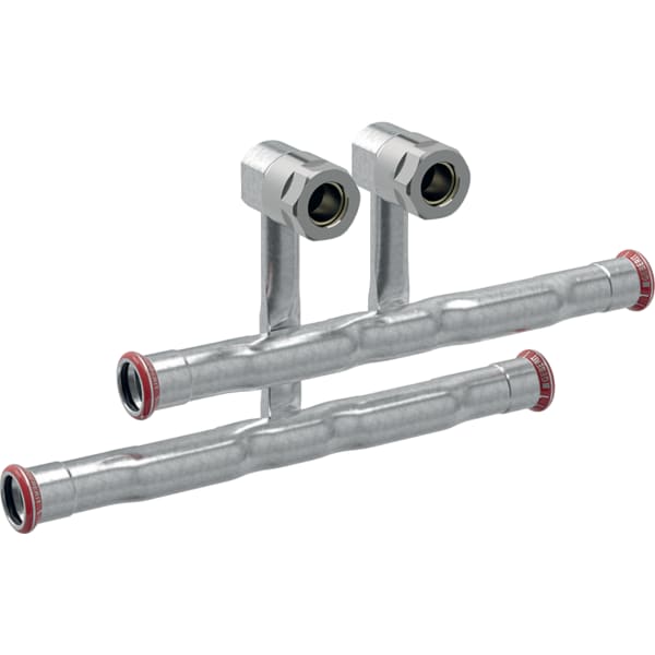 Geberit Mapress C-Stahl Set Anschluss-T-Stück f. Vorl./Rückl. Anschlussverschr. d22-15