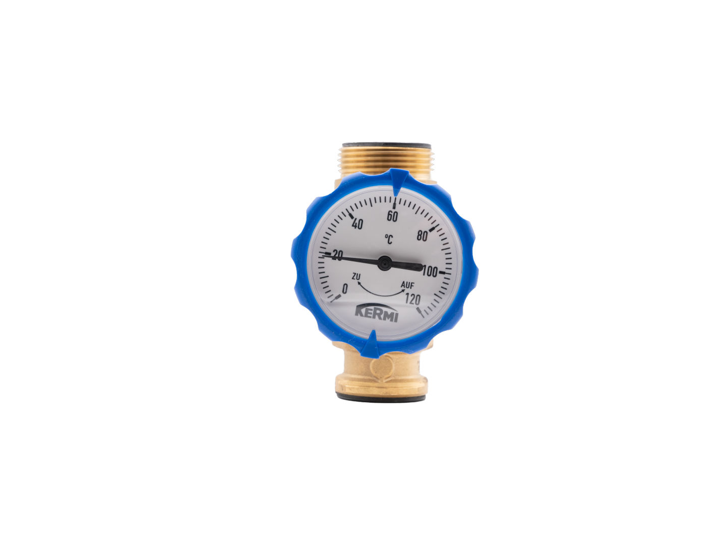 Kugelhahn 1', AG 1 1/4' RL mit Thermometer, für HK (un)gemischt