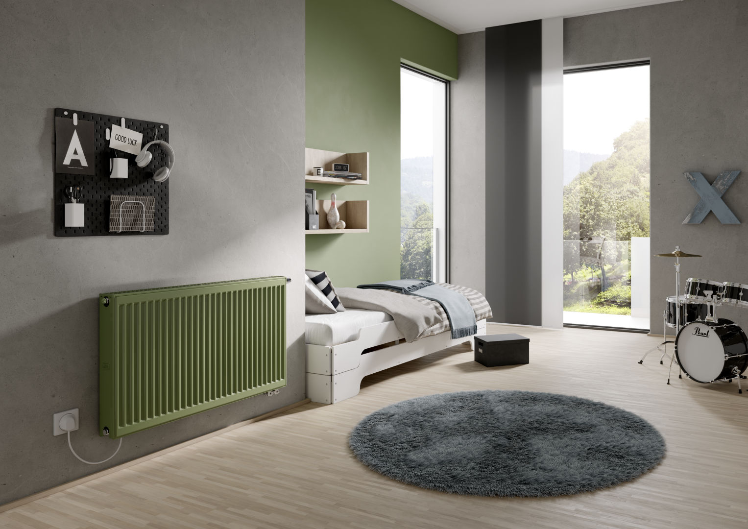 Kermi x-flair Profil-K T22 600x100x2000 RAL9016, 10bar, m.Abd, BK