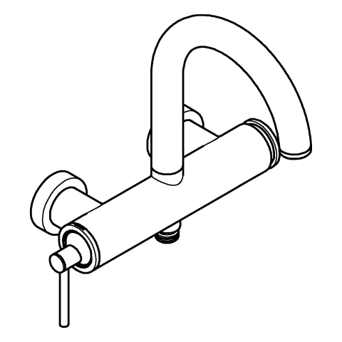 GROHE Einhand-Wannenbatterie Atrio 24367 Wandmontage warm sunset gebürstet