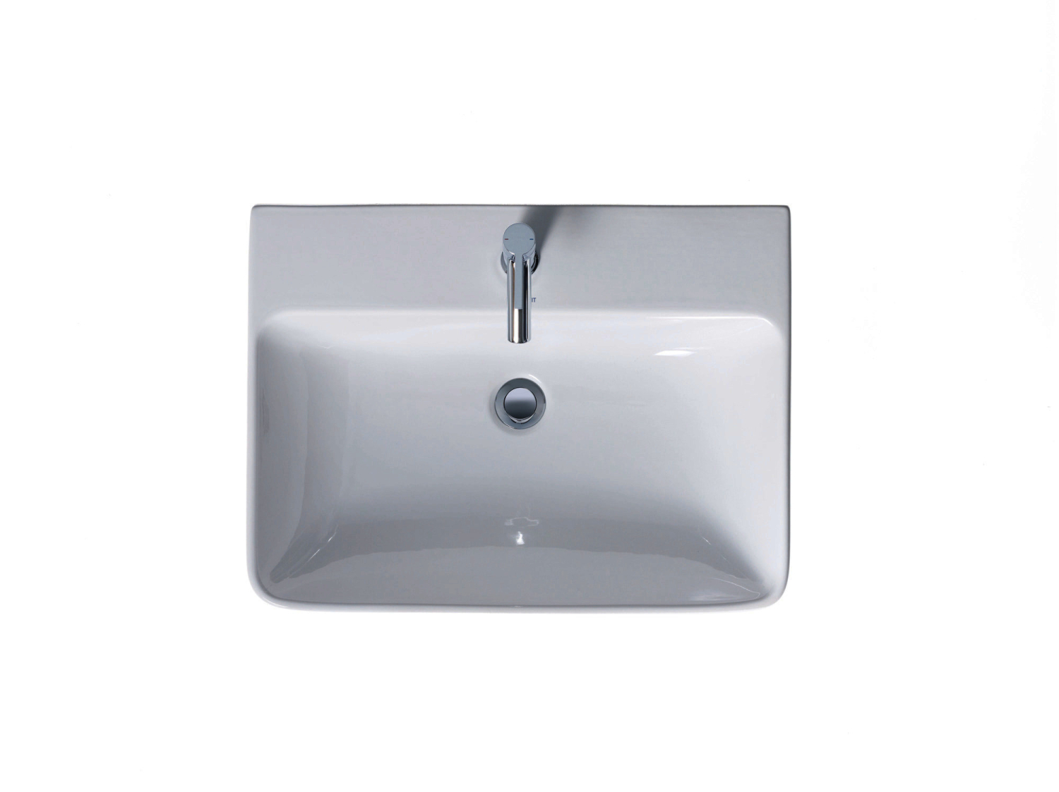 DU Waschtisch ME by Starck 650 mm mit ÜL, mit HLB, 1 HL, weiß WonderGliss