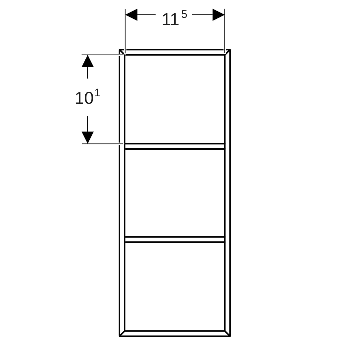 Geberit Oberer Schubladeneinsatz L32,9xB12,7xH7,6