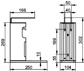 KEUCO Desinfektionsmittelsp.Plan Care 34954 Wandmodell, silber-eloxiert