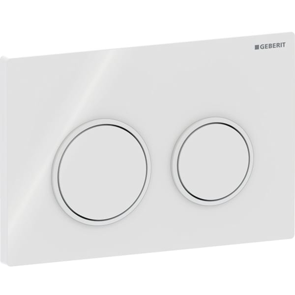 Geberit Omega20BetPl., rund, für 2-Mengen-Sp. weiß glänzend / weiß matt