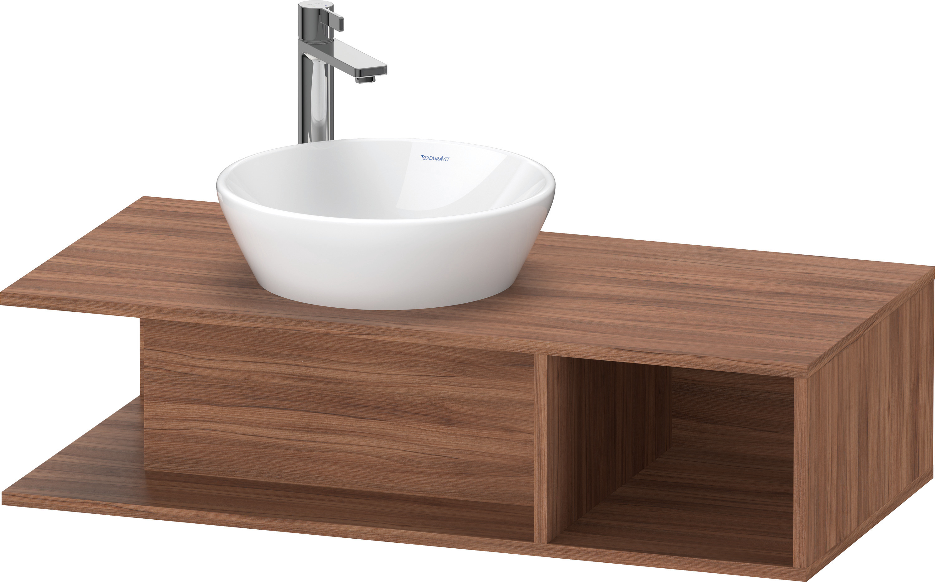 Duravit D-Neo WTU wandh.,1 offenes Fach r., 260x1000x480mm, Nussbaum Natur