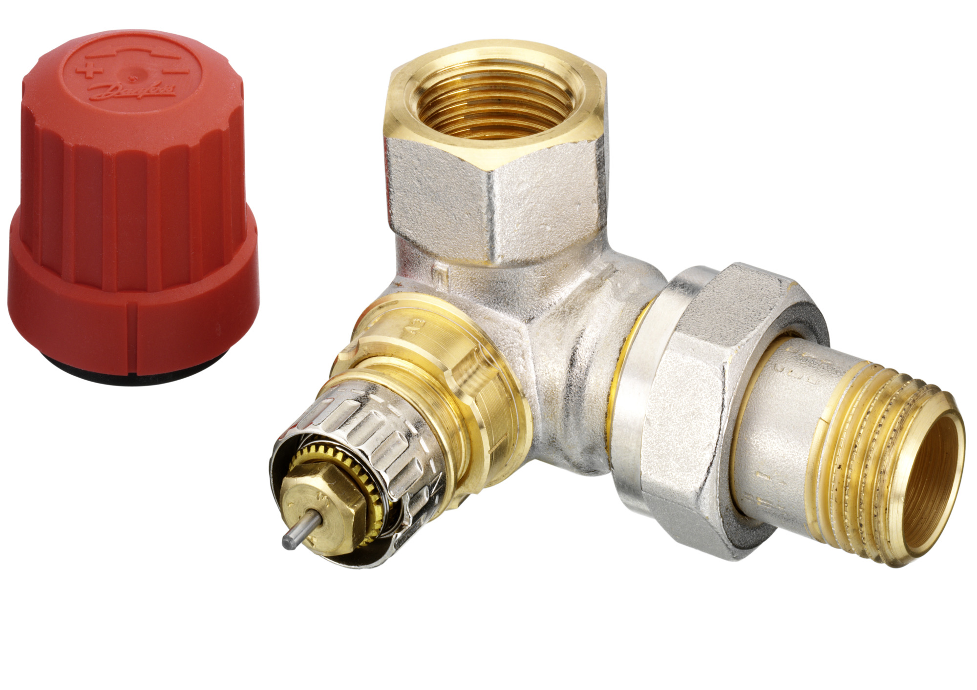 Danfoss Ventilgehäuse RA-N 15 R 1/2, WE rechts, matt vernickelt Danfoss Ventilgehäuse RA-N 15 R 1/2, WE rechts, matt vernickelt
