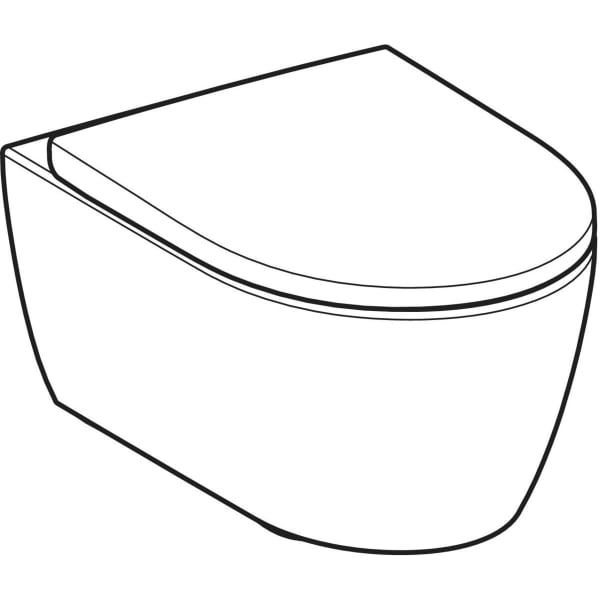 Geberit iCon wandhängendes Tiefspül-WC TurboFlush mit KeraTect Beschichtung, weiß 503045008