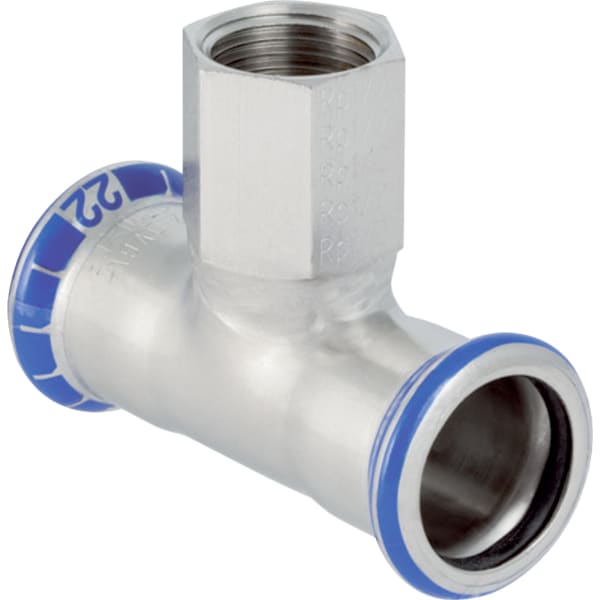 Geberit Mapress Edelstahl T-Stück mit IG (LABS-frei) d88,9-Rp3/4-88,9