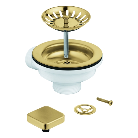 GROHE Exzenter-Ablaufgarnitur 40400 für Küchenspülen 1 Becken cool sunrise geb. GROHE Exzenter-Ablaufgarnitur 40400 für Küchenspülen 1 Becken cool sunrise geb.