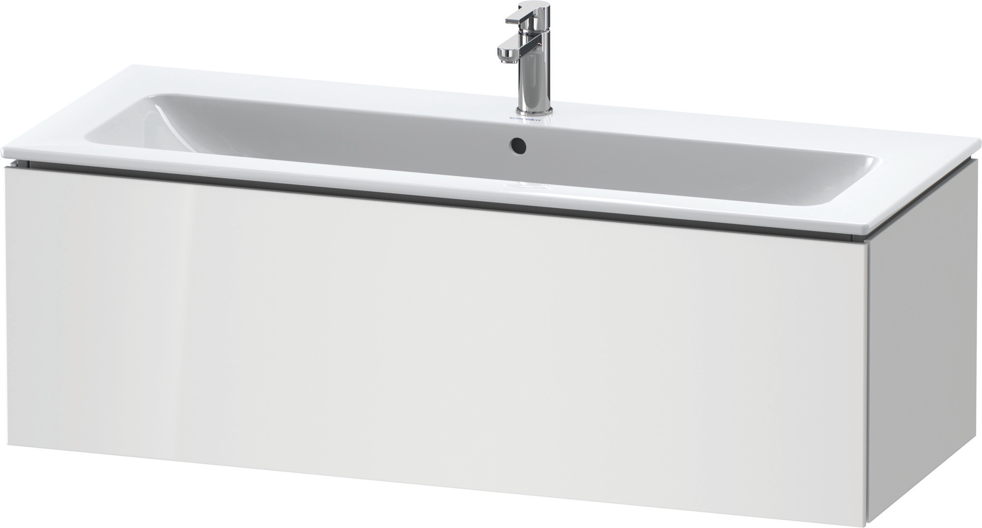 DU WTU wandh. L-Cube 481x1220x400mm 1 Auszug, f.233612, weiß hochglanz