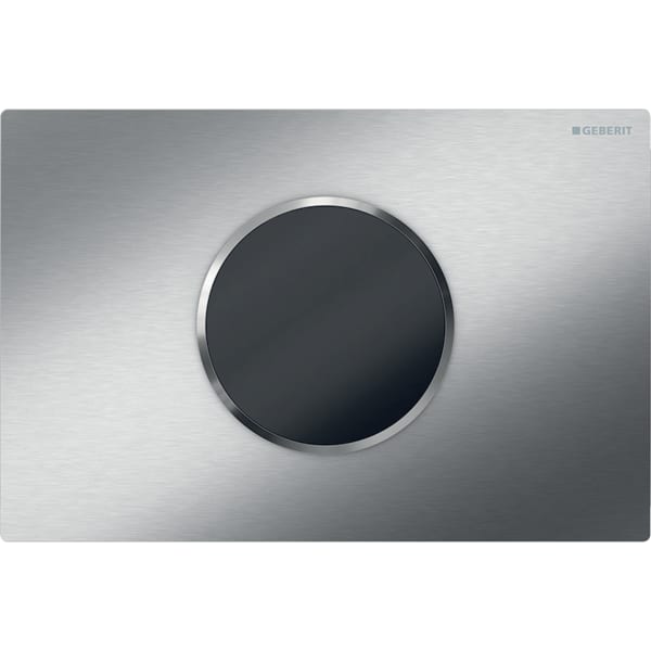 Geberit Sigma10 WC-Strg. rund, elek.Sp., Batt autom/bl, verschr., chrm, Etc/chrom glzd