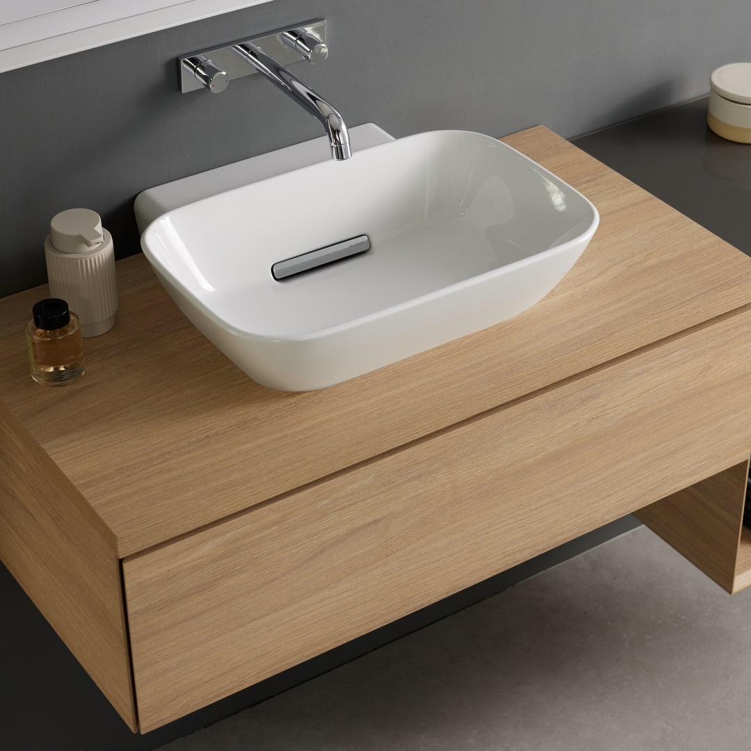 Geberit ONE AS-WT, SF, 50x42,5cm, CleanDrain o. Hl., o. Ül., weiß, KeraTect/weiß glzd