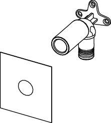 TECEprofil System-Wandscheibe TECElogo 20x1/2" lange Ausf., Siliziumbronze