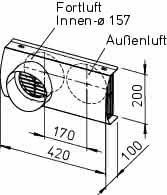 HELIOS IsoPipe Fassaden-Kombiblende IP-FKB 125