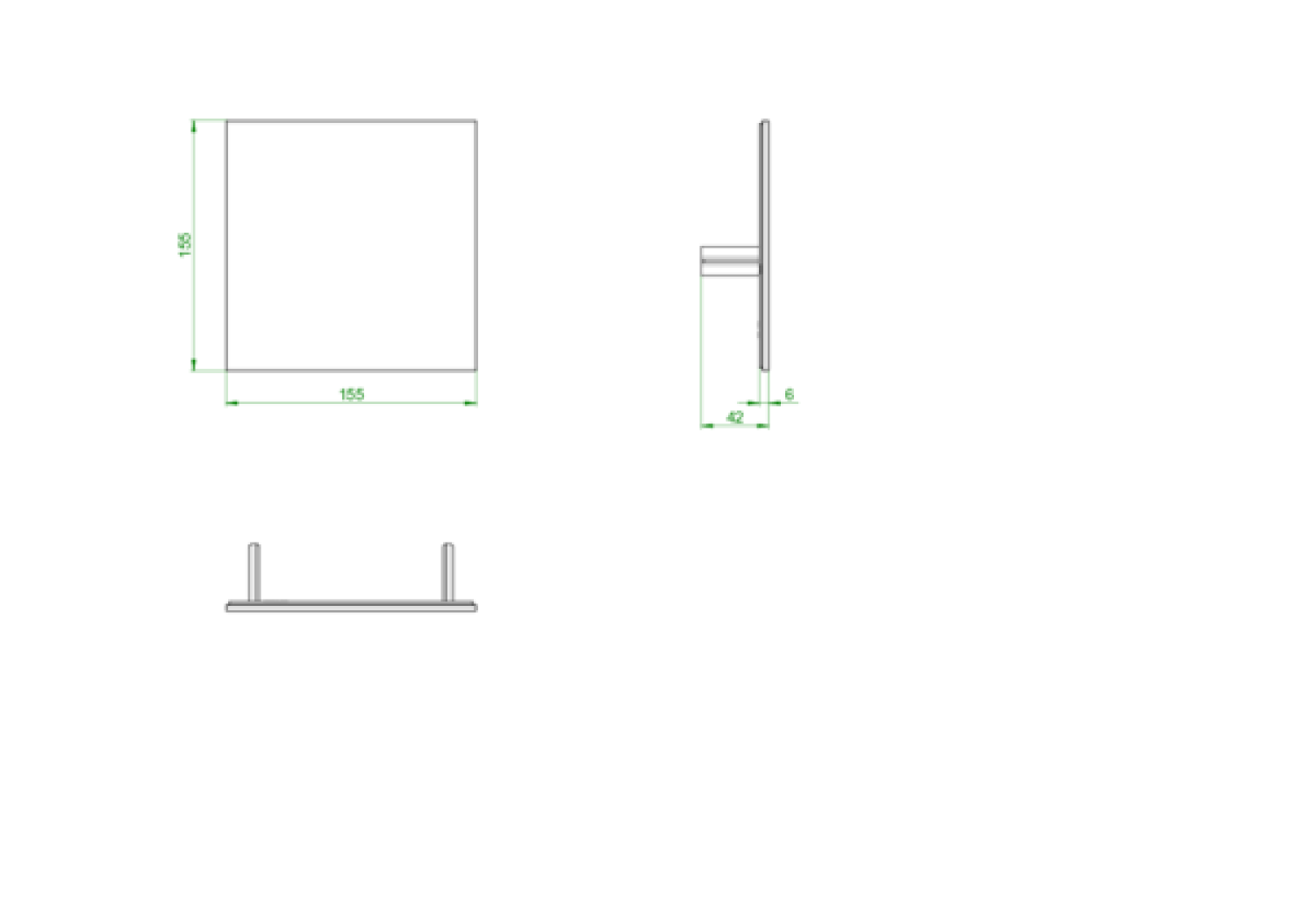 OVENTROP-Abdeckung für Unibox E RTL geschlossen, Echtglas weiß
