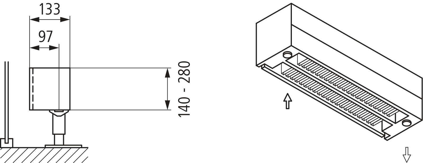 Kermi L-Kon S Typ22 BH140x133x1200mm QN868,weiß,6 bar, m. Abd., AB Uni.,VE2,5