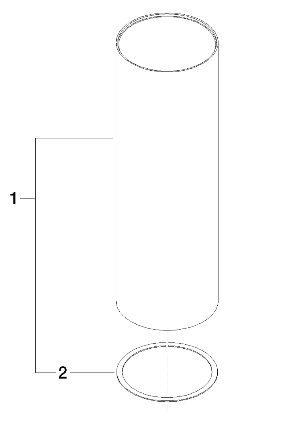 DO Gehäuse für Toilettenbürstengarnitur ET 90230150400 D 100 x 311 mm Chrom