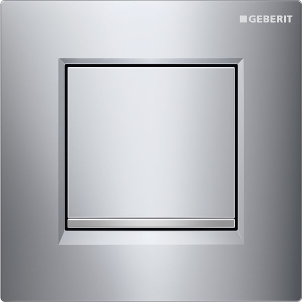 Geberit Typ 20 BetPl., eckig, für UR-Strg. pneum. Sp-Ausl., chrg / chrma