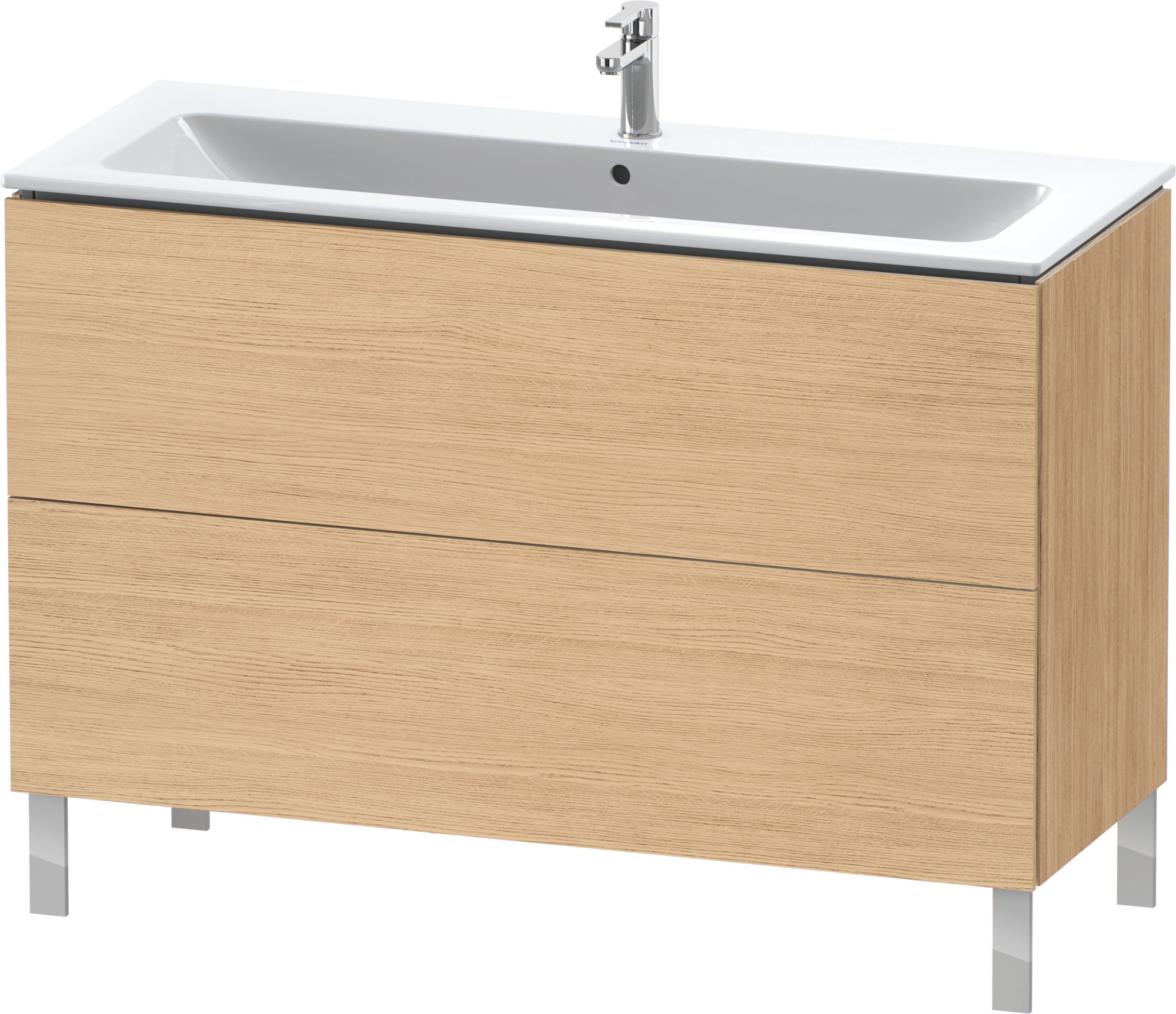 DU WTU stehend L-Cube 481x1220x704mm 2 Auszüge, f.233612, Eiche Natur