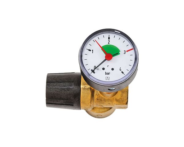 Flamco Manometer SP 4 bar, 50 mm, 1/4" hinterer Anschluss, zentrisch