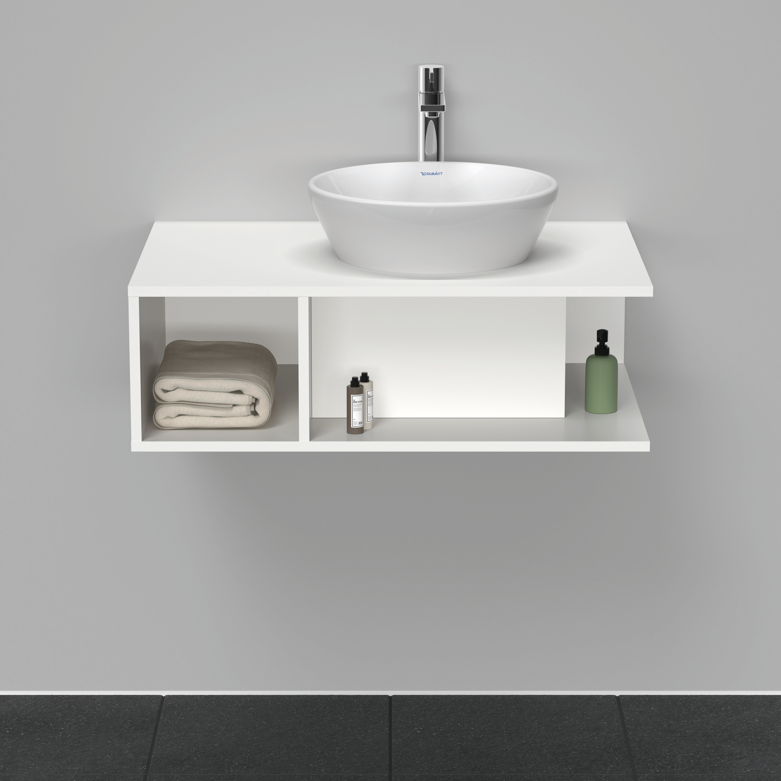 Duravit D-Neo WTU wandh.,1 offenes Fach l., 260x800x550mm, Weiß Matt