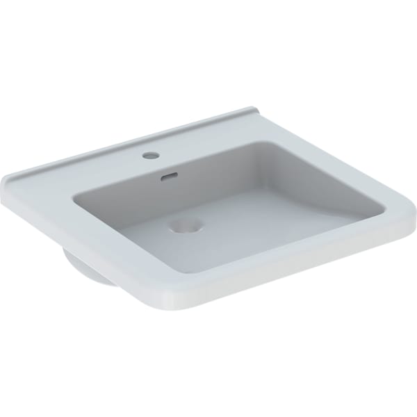 Geberit Renova Comfort WT eckig, barrierefrei 60x55cm, m. Hl., m. Ül., weiß, KeraTect