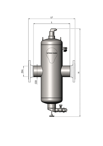 Spirotech Luft- u. Schlammabscheider SpiroCombi Magnet DN 150, Schweißst., 10 bar,110 Gr