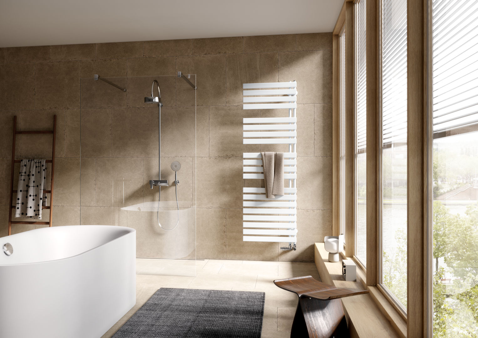 Kermi Credo Half flat,1400x450x37 QN=552 W,RAL 9016,Ausführung links