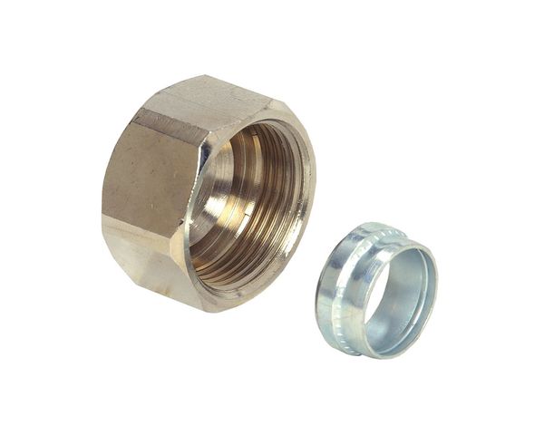Flamco Verschraubung DN15, Schneidring 15mm Überwurfmutter M22 x 1,5 Flamco Verschraubung DN15, Schneidring 15mm Überwurfmutter M22 x 1,5