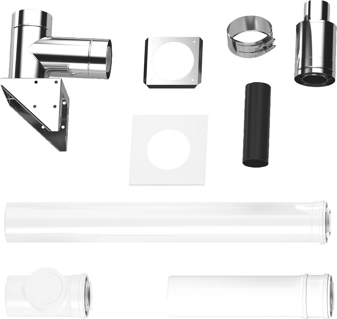 BOSCH Abgaszubehör FC-Set80-C53x, hinten Grundbausatz C53x, d:80/125mm, Fassade BOSCH Abgaszubehör FC-Set80-C53x, hinten Grundbausatz C53x, d:80/125mm, Fassade