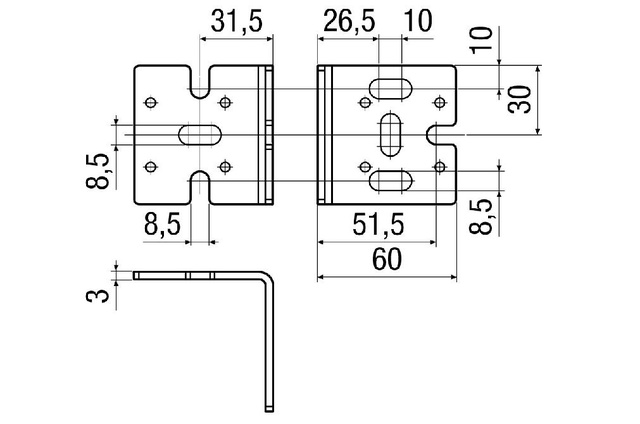 Maico Befestigungswinkel WS-BWU 160 für WS 160/WS300 an die Wand und Decke